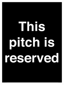This pitch is reserved